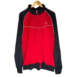 Vintage Nike Air Jordan Bred Full Zip Jacket Windbreaker Jumpman Mens Size 3XL
